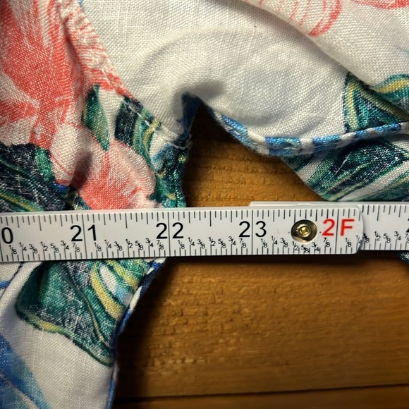 Tommy‎ Bahama womens 100% linen long sleeve button up XL floral Luau resort wear - Picture 4 of 8